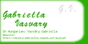 gabriella vasvary business card