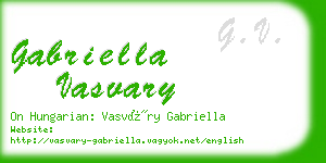 gabriella vasvary business card
